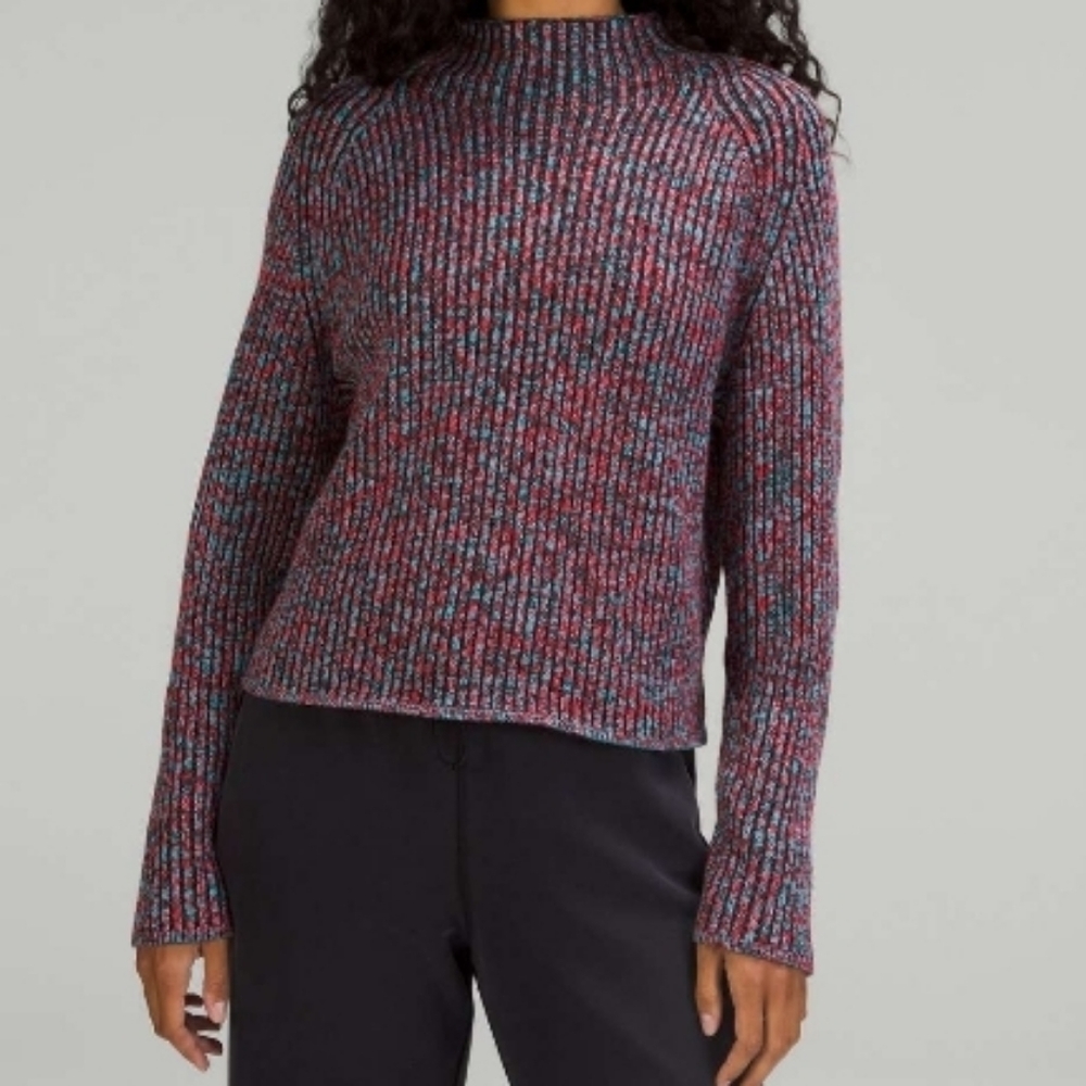 Barely Worn Lululemon Cotton Cashmere Blend Mock Neck Sweater Size 10